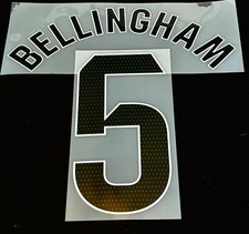 Offizieller Real Madrid Bellingham 5 2024/25 Fußball Name/Nummer Set Heimliga