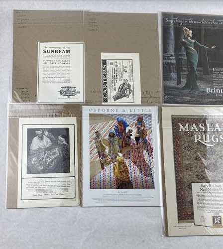 Lot of 6 Vintage Collectible Ads Various Companies Nomad Brintons Ivory Carters - Picture 2 of 3
