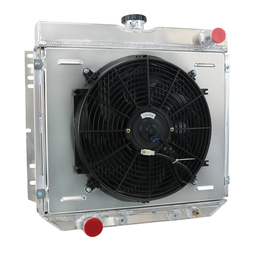 4Row Radiator Shroud Fan Relay For 1969-73  1970 Ford Maverick Mercury Cougar V8 Foto 3 de 4