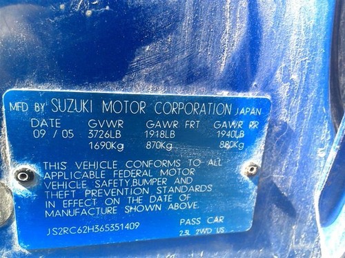 Clock and Temperature Dash Switch Fits 06 Aerio 162201 - Picture 2 of 3