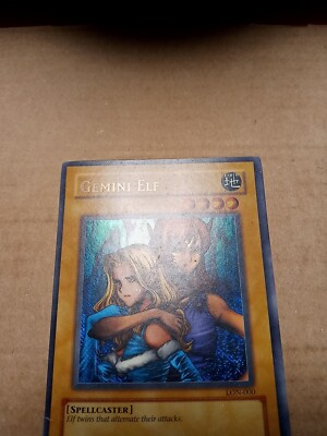 Gemini Elf LON-000 unl Secret Rare Yugioh VLP/LP Misprint Reverse
