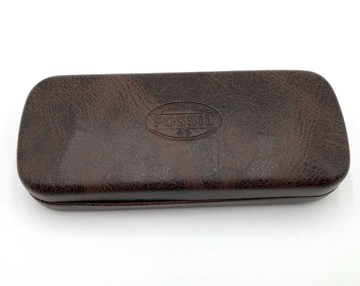 Fossil Eyeglass/Sunglass Hardcase Clamshell Case Brown | eBay