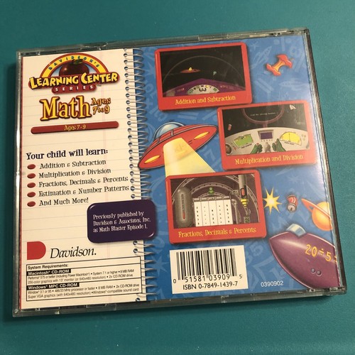 Davidson's Learning Center Series Math Ages 7-9 Windows/Macintosh - Picture 2 of 4