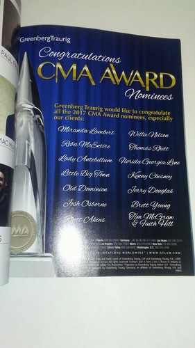 2017 51st CMA Awards Show Souvenir Program 11-08-2017 Country Music Awards - 第 2/3 張圖片