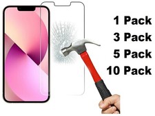 For iPhone 13 Mini 5.4" Case Friendly, Bubble Free, Anti Scratch Tempered Glass