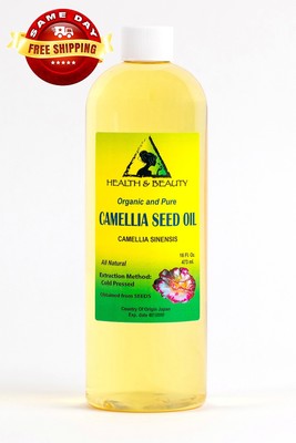 CAMELLIA SEED OIL REFINED ORGANIC CARRIER PREMIUM COLD PRESSED 100% PURE 16 OZ