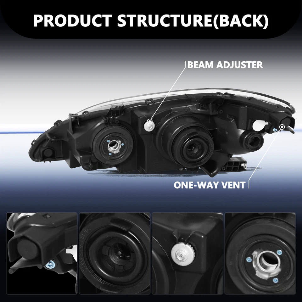 Conjunto de faros para Lexus ES350 2007 2008 2009 halógenos sin pares HID cromados Foto 2 de 4