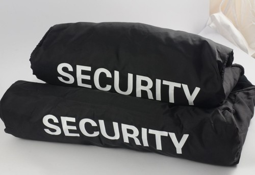 New Pet Dog Waterproof Vest Coat Jacket Security Print Black S M L XL 2XL - Picture 6 of 6