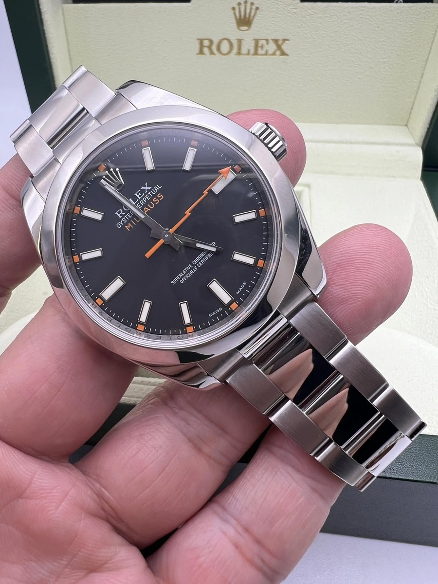 Pristine Full Set Rolex Milgauss 116400 Black Dial Box