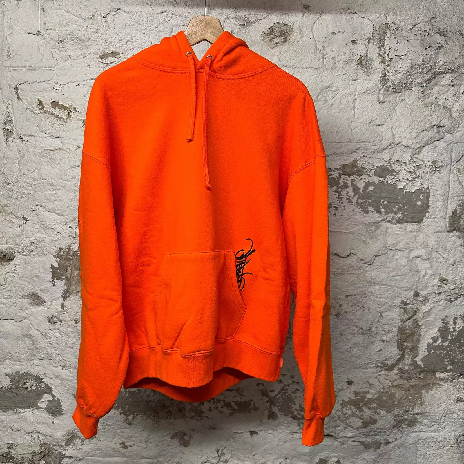 Sweat à capuche Supreme Cursive Pocket Spell orange taille XL