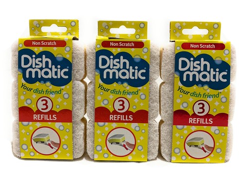 Dish Matic Spülschwamm Nachfüllpack für Spender Auswahl Grün Schwarz Weiß - Bild 3 von 4