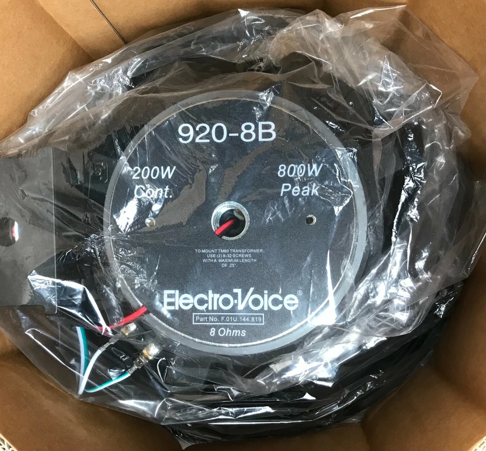 Altavoz coaxial de rango completo EV 920-8B 12" 200 W CONTINUO, PICO 800 W Foto 4 de 4
