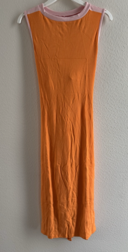 Sexy ärmelloses figurbetontes Damenkleid Rundhalsausschnitt kreuz und quer Twist Rüschen Schlitzkleid - Bild 8 von 11