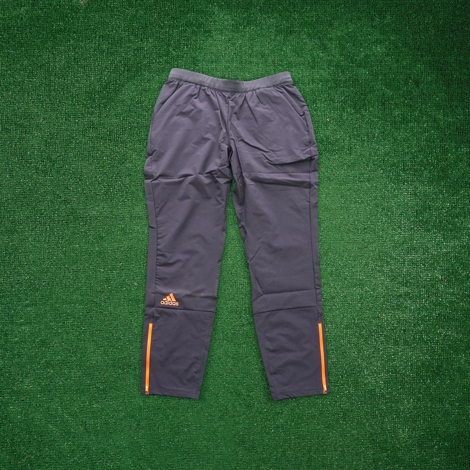 Adidas Women's Black Orange 2018 Sideline Squad Woven Blank Tapered Pants