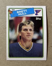 1988-89 Topps Hockey Brett Hull St Louis Blues Rookie Card #66. rookie card picture