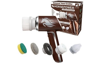 Ruby  Horsepower  Scrubber Electric Power Spins 350 RPM, 5 Brush Heads