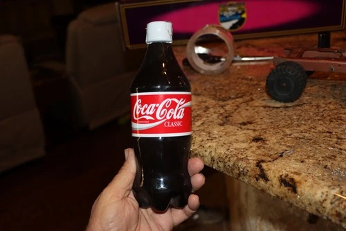 Vintage Coca Cola Bottle Half Plastic Molded Advertisement Sign