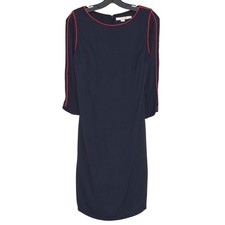 Boden Dress Preppy Smart Casual Minimalist Classic Nautical Workwear Navy Red 8