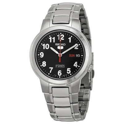 Seiko 5 Automatic Men's SNKA15 SNKA15K1 Black Dial Stainless Watch