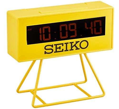 SEIKO Mini Sports Timer Clock Digital SQ815Y Yellow 93 x 104 x 45mm - Image 2 of 3