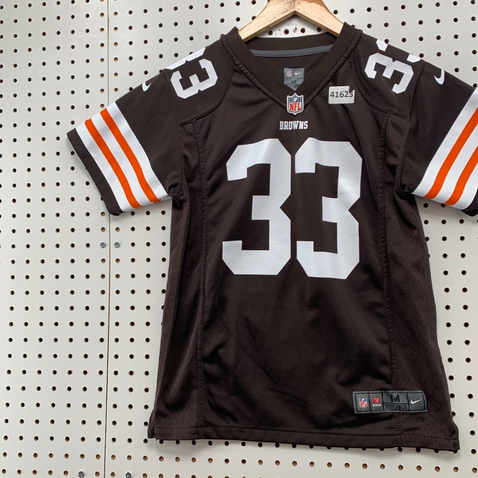 Camiseta Nike On Field marrón Cleveland marrón juvenil mediana #33 Richardson 15x24 Foto 4 de 4
