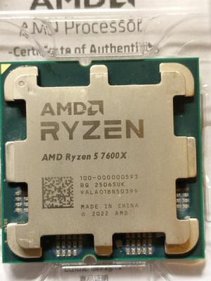 AMD Ryzen 5 7600X 6-Core 4.7GHz Socket AM5 CPU 6MB L2/32MB L3