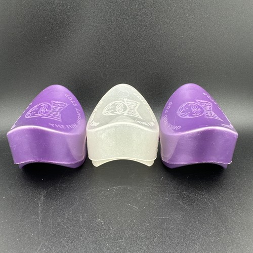 Lot 3 Pringles Chip Holder, Lunch Box Travel Containers 2 Purple & Clear Glitter - Picture 8 of 18