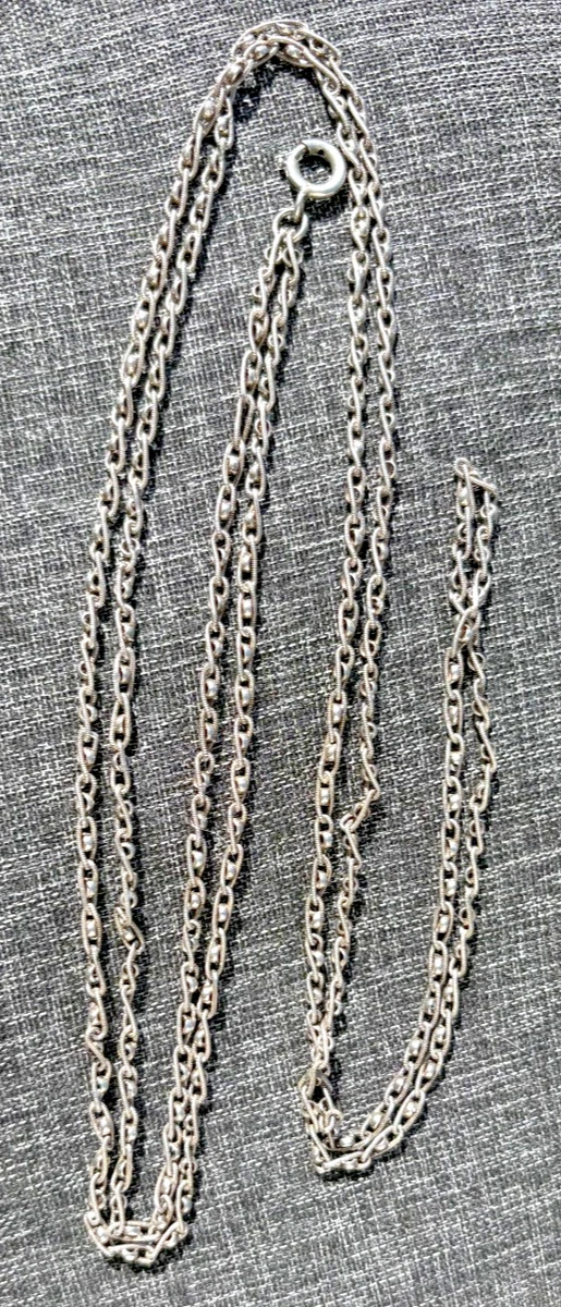 Chaîne De Montre à Gousset Vintage – Maille Filigrane S, Métal Inoxydable Argenté