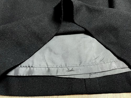 Conjunto de traje chaqueta y falda blazer 100 % lana vintage para mujer negro talla 6 Business - Imagen 9 de 17
