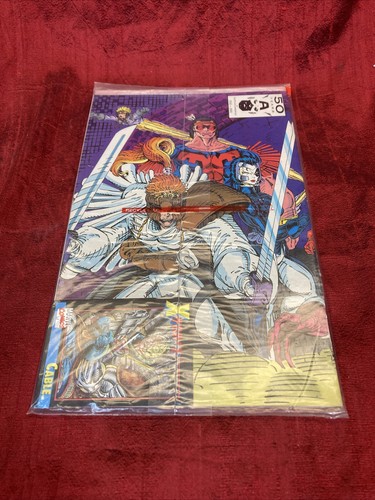 X-Force #1 Marvel 1991 Liefeld Polybagged Sealed Cable Card Direct Edition - Picture 2 of 3