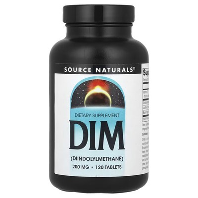 2 X Source Naturals, DIM, 200 mg, 120 Tablets-worldwide