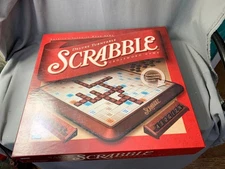 Vtg 2001 Scrabble Deluxe Turntable Edition Crossword Game Hasbro Parker Brothers