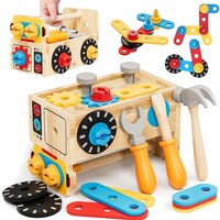 Montessori Spielzeug Werkzeugkoffer Werkbank Kinder Holz Lernspielzeug