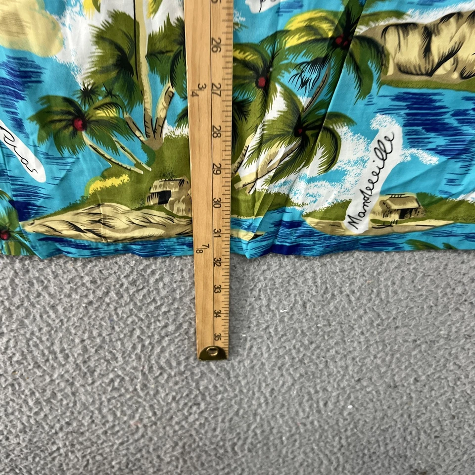 Camisas Deportivas Nacionales De Colección Camisa Hawaiana Para Hombres Medianas Jamaica Estampado Mapa Años 90 Foto 4 de 4