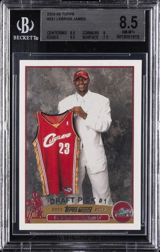 2003-04 TOPPS #221 LEBRON JAMES ROOKIE RC BGS 8.5