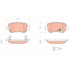 Satz Bremsbeläge Bremsklötze hinten für Opel Astra G F70 T98 F35 H A04 | 2421