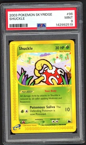 Pokemon Cards - PSA 9 Shuckle 96/144 - Skyridge Non holo - MINT - PSA9
