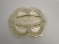 Vintage Yellow Elegant Cambridge Diane  5 part celery & relish serving dish tray