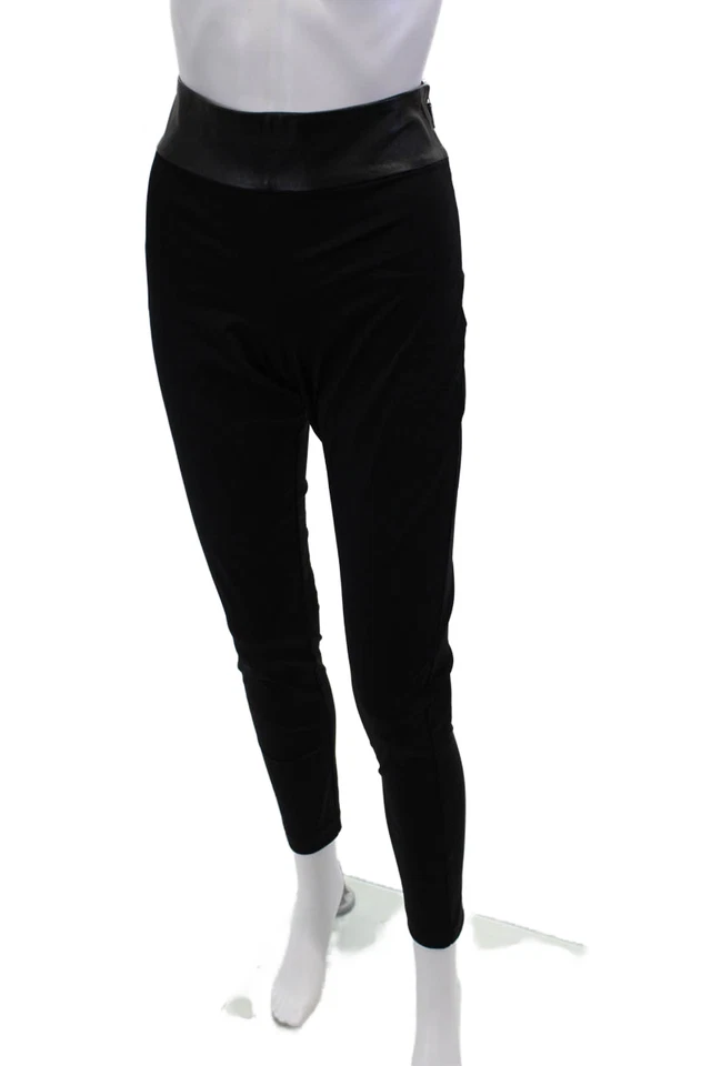 Женские узкие брюки Artelier Nicole Miller из искусственной кожи с отделкой размер 8 - Изображение 2 из 4