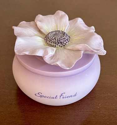American Greetings Special Friend Trinket Box Lavendar Flower Lid Jewelry Box