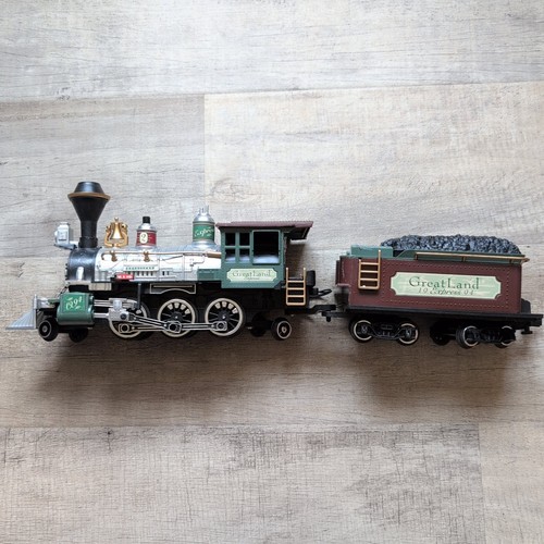 1994 New Bright GreatLand Holiday Express Train - Locomotove And One Carriage