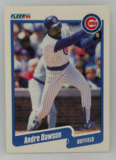 1990 Fleer Baseball Andre Dawson Chicago Cubs Base Card #29 - NM - Free Shipping