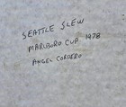 Seattle Slew Marlboro Cup 1978 Angel Cordero. Color Framed Photo — photo 2