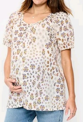 Old Navy Maternity Womens XL Airy Button Down Shirt Multicolor Paisley Print New