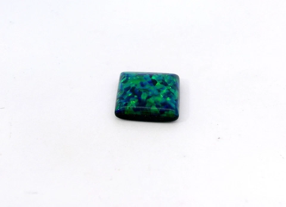 2.58ct Loose Lab Square Cut Green / Dark Blue Triplet Opal 10 x 10 mm - Image 2 of 4
