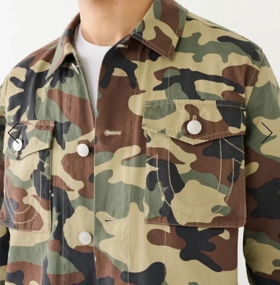 Chaqueta militar True Religion verde camuflada - grande para hombre Foto 3 de 4