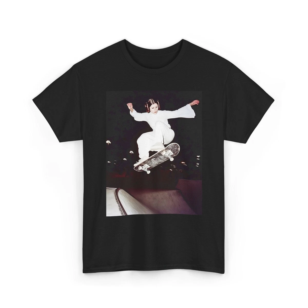 TShirt-People Rebel Leia - Maglietta Uomo Con Collo A V, 100% Cotone, Nero, Taglia XL, Stampa Digitale Di Qualità