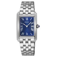 Seiko SWR085P1 Damenuhr Quarz Rechteckig Stahl Zifferblatt Blue