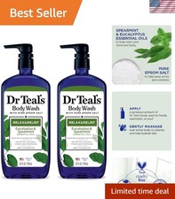 Gentle Cleansing Eucalyptus  Spearmint Body Wash with Pure Epsom Salt, 24 Fl Oz