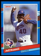1991 DONRUSS JEFF RUSSELL #202 TEXAS RANGERS
